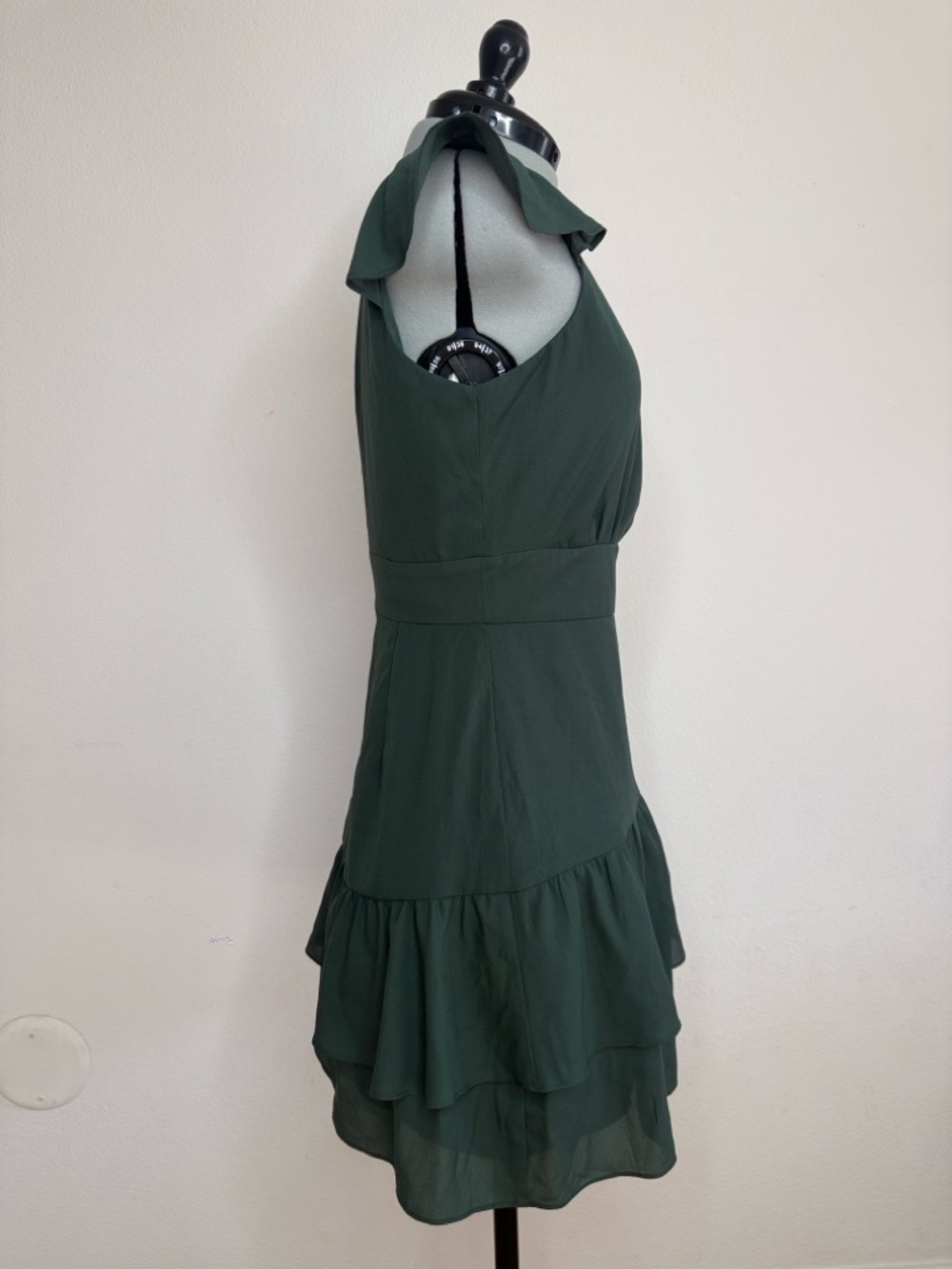 Parker Cacti Ruffle Wrap Mini Dress Flutter Sleeve Silk Blend S NWT - Picture 7 of 13
